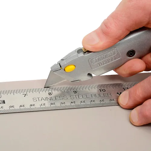  STANLEY 10499 Quick-Change Utility Knife w/Retractable Blade &  Twine Cutter, Gray : Tools & Home Improvement
