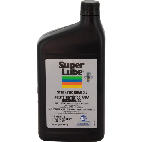 Super Lube® Synthetic Gear Oil ISO 320, 1 Quart Bottle 54300 Pkg Qty 12