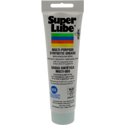 Super Lube Synthetic Grease, 3 oz. Tube 21030 Pkg Qty 12