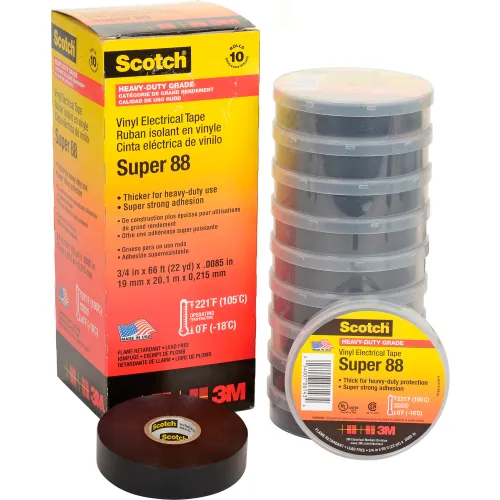 3m™ Scotch® Premium Vinyl Electrical Tape Super883/4" X 66' Pkg Qty 10