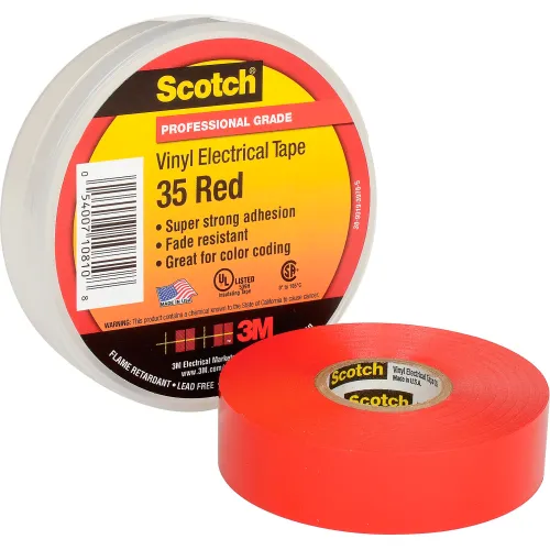 Scotch® Color Coding Tape 690, Red, 48 mm x 66 m, 36 per case, Individually  Wrapped Conveniently Packaged