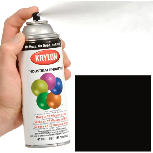 Krylon K05647007 Paint Flat Black 1Quart