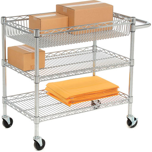 Luxor® Heavy Duty Wire Transport Cart - 30x18x30