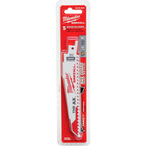 6in. 5 TPI The Ax¿ Sawzall® Blade (5 Pk), 48-00-5021