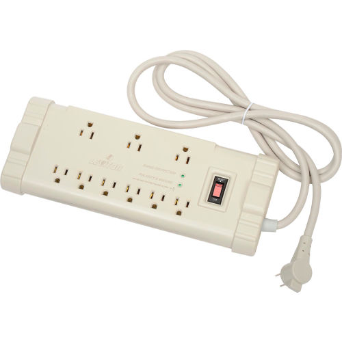 Leviton S2000-PS Surge Strip, 9 Outlet, 6-ft Cord, 5-15P Right Angle