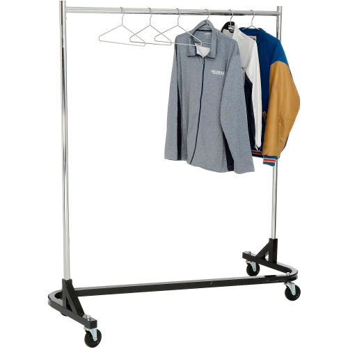 Rolling Z Rack - Heavy Duty Square Tubing (RZ/1) - Chrome Upright
