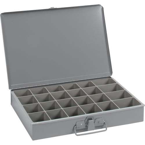 Durham Steel Scoop Compartment Box 202-95 - 24 Compartment, 13-3/8x9-1/4x2