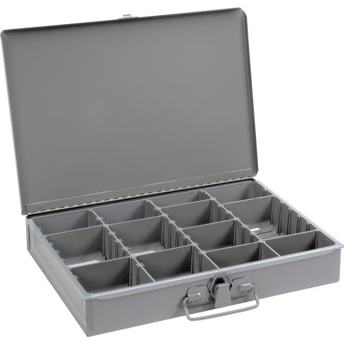 Durham Steel Scoop Compartment Box 215-95 - Adjustable Compartment, 13-3/8 x 9-1/4 x 2