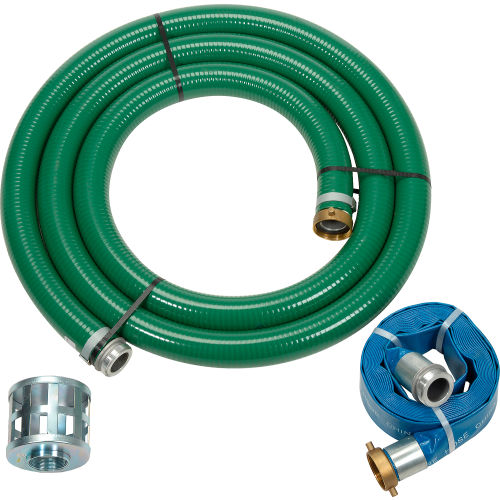 Apache 98128657 2" Trash Pump Hose Kits w/ Aluminum Couplings and Fittings