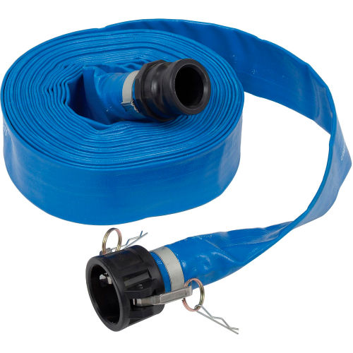 Apache 98138049 2 in. x 50 ft. PVC Lay Flat Discharge Hose w/ C x E Poly
																			