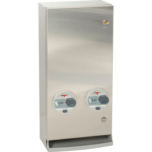 Bobrick® ClassicSeries™ 25 Cent Surface Mount Sanitary Vendor Sq.