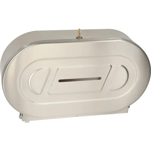 Bobrick B-2892 Classic Series Surface-Mounted Twin Jumbo Roll Toilet Tissue Dispenser (Satin)