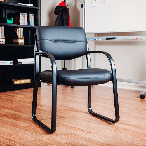 Boss Waiting Room Chair with Arms - Leather - Black
																			