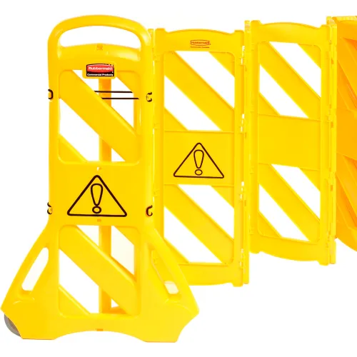 Rubbermaid Portable Mobile Yellow Safety Barrier