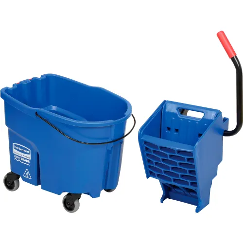 Rubbermaid Commercial WaveBrake Blue Side-Press Wringer/Bucket Combo