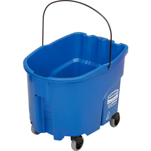 Rubbermaid Commercial WaveBrake Blue Side-Press Wringer/Bucket Combo