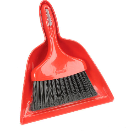 Libman® Commercial Dust Pan with Whisk Broom - Red