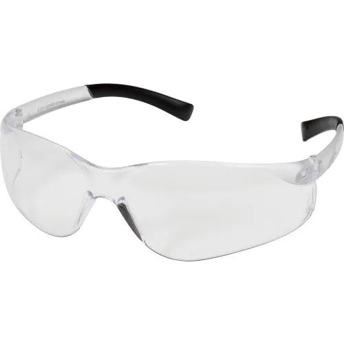 Ztek® Safety Glasses Clear Lens , Clear Frame