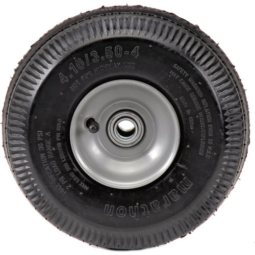 4.10/3.50-4 Pneumatic, Sawtooth Tread, 2.25 Offset, 3/4 Ball Bearings