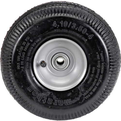 4.10/3.50-4 Pneumatic, Sawtooth Tread, 2.25 Offset, 5/8 Ball Bearings