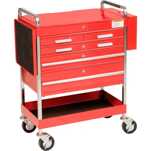 Sunex Professional 5 Drawer Service Cart - Red 8045