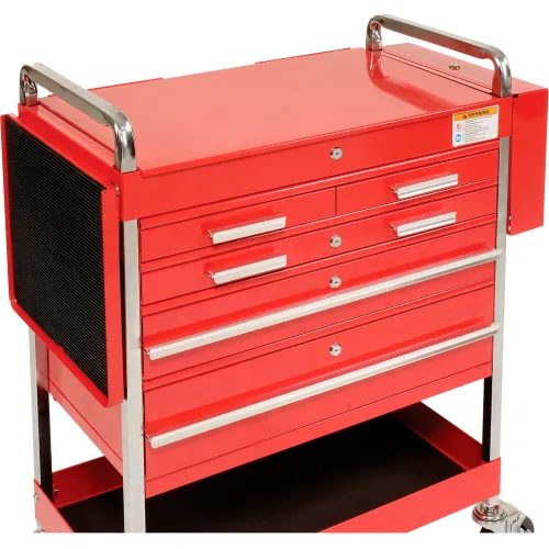 Sunex Professional 5 Drawer Service Cart - Red 8045