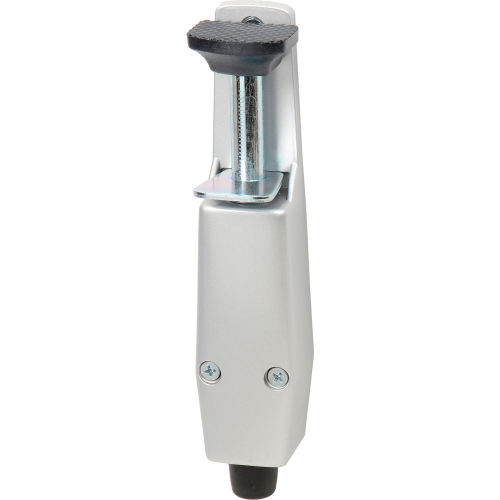 Door Stop, Plunger Style, Spring Loaded, Aluminum Painted