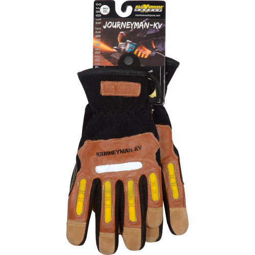 PIP Maximum Safety® Journeyman KV, Professional Workman's Glove, Brown, XXL, 1 Pair
																			