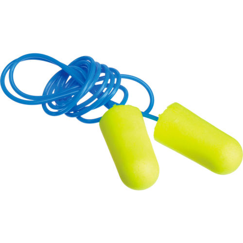 3M™ E-A-R Soft Earplugs, Corded, Yellow Neon, 8052911033, 200-Pair