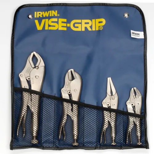 イリス IRWIN VISE-GRIP  71 4 Piece The Original  Locking Plier Set W/ Pouch