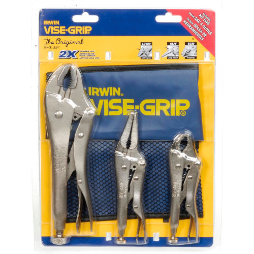 Irwin® Vise-Grip® 3 Pc. Original Locking Pliers Kit Bag Set: 10WR, 6LN, 5WR