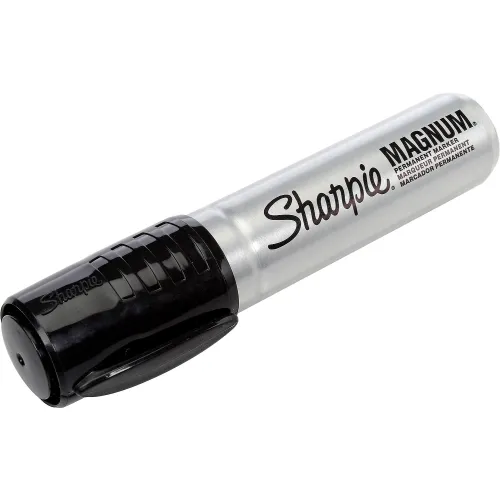 12 Sharpie Chisel Tip Markers Permanent BLACK Ink Large Broad