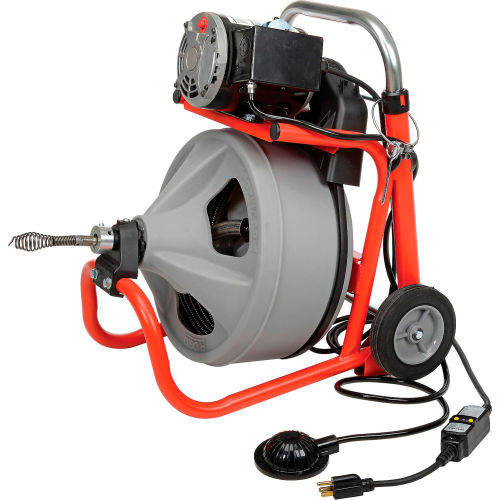 RIDGID® K-400 Drum Machine W/Bulb Auger & Gloves, 115V, 6.7AMPS