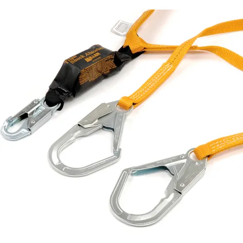 Miller® Titan™ Shock Absorbing Lanyard with Rebar Hook - 6' H