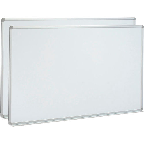 Magnetic Whiteboard - 72 x 48 - Steel Surface - Aluminum Frame - Pack of 2