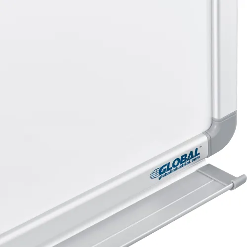 Global Industrial™ Mobile Reversible Magnetic Whiteboard - 36W X 24H -  Steel - SIlver Frame