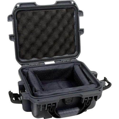 Nanuk 905 Case w/Padded Divider, 12-1/2 L x 10 W x 6 H, Graphite