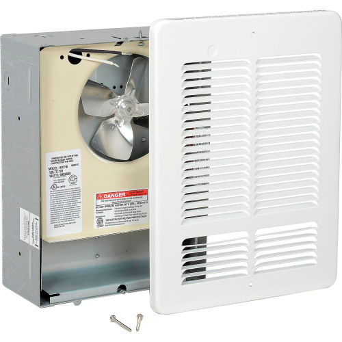 King Forced Air Wall Heater W1210W, 1000W, 120V, White