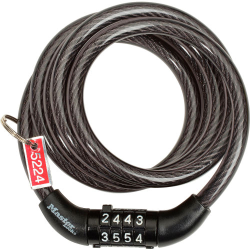 Master Lock® Cable Lock - No. 8143d, 4ft Combination Cable Lock - Pkg Qty