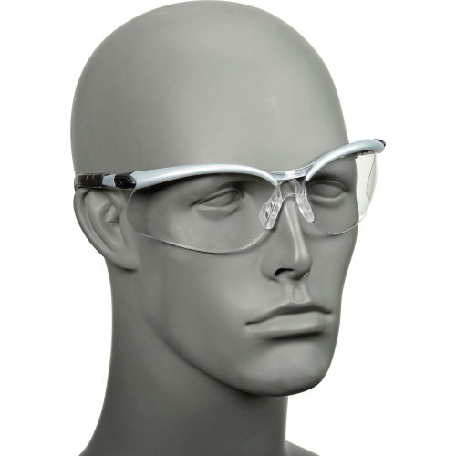 3M™ BX™ Protective Eyewear, Clear Lens, Silver/Black Frame, 1 Each