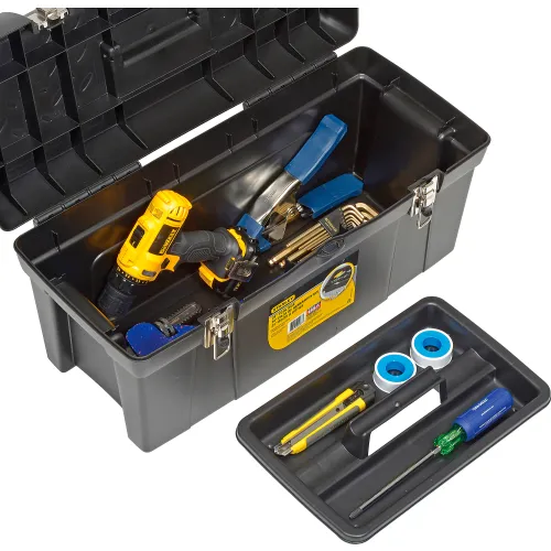 Stanley 024013S 2000 Series Tool Box with Tray, Black