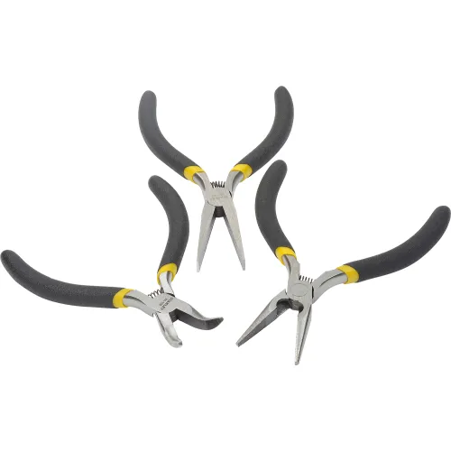 Toolour 8 Piece Mini Pliers Set Professional with Wood Rack, Includes Wire  Cutters, Diagonal Pliers, End Cutters and Bent Flat Round