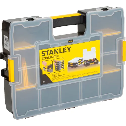 Stanley STST14027 SortMaster 17-3/8x13x3-1/2 17-Compartment Stackable Small  Parts Organizer