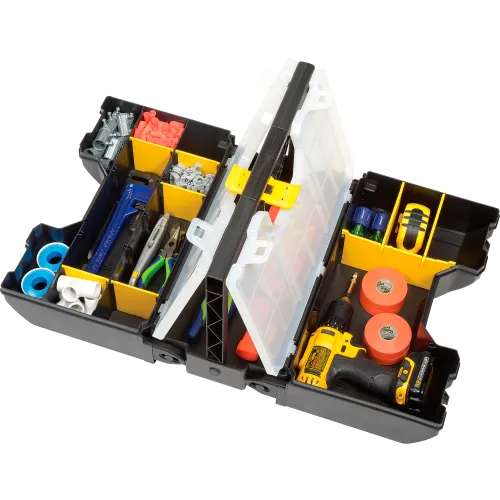 Stanley® STST17700 3-In-1 Hand Carry Tool Organizer, 12 in H x 16-13/16 in  W x 9-1/8 in D, Plastic