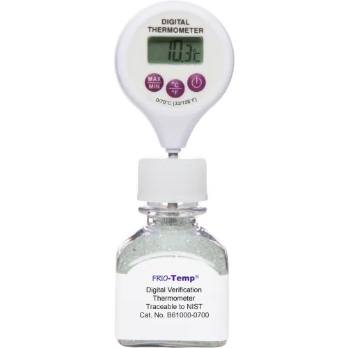 SP Bel-Art, H-B Frio-Temp Calibrated Electronic Verification Lollipop Stem Thermometer for Refrigerators, Incubators and General Applications; 0/70C (32/158F) (B61000-0700)