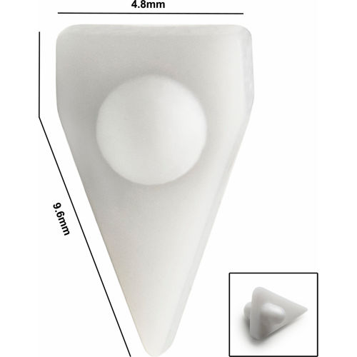 BelArt Spinvane Teflon Triangular Stirring Bar, 5.6 x 9.6 x 4.8mm, Fits 1 ml Vials, White
