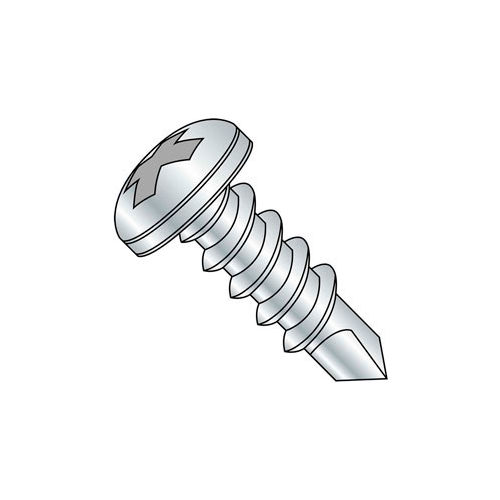 #10-16 x 3&quot; Self-Drilling Screw - Phillips Pan Head - 410 Stainless Steel - FT - 200 Pk