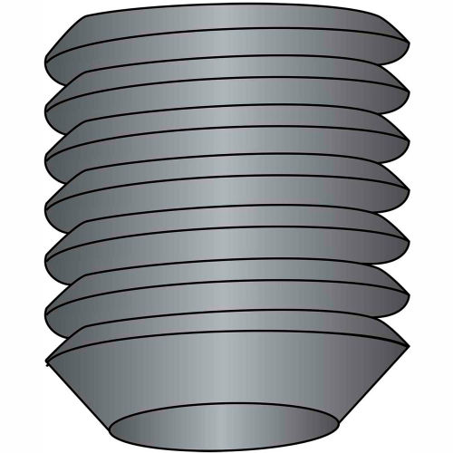 Socket Set Screw - 1/2-13 x 1/2" - Knurled Cup Point - Steel Alloy - Black Oxide - UNC - 100 Pk