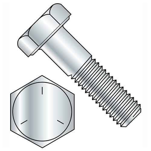 5/16-18 x 1-3/4" Hex Head Cap Screw - Steel - Zinc - UNC - Grade 5 - USA - 100 Pk - BBI 457084