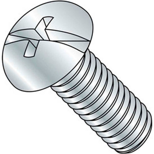 10-32 x 2" Machine Screw - Round Head - Phillips/Slotted - Steel - Zinc CR+3 - UNF - FT - Pkg of 100